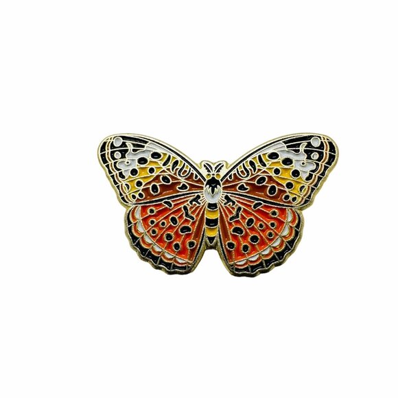 🦋Butterfly Pin Badge Creative Enamel Brooch Insect Brooch Lapel Alloy Orange Oz - Picture 4 of 6